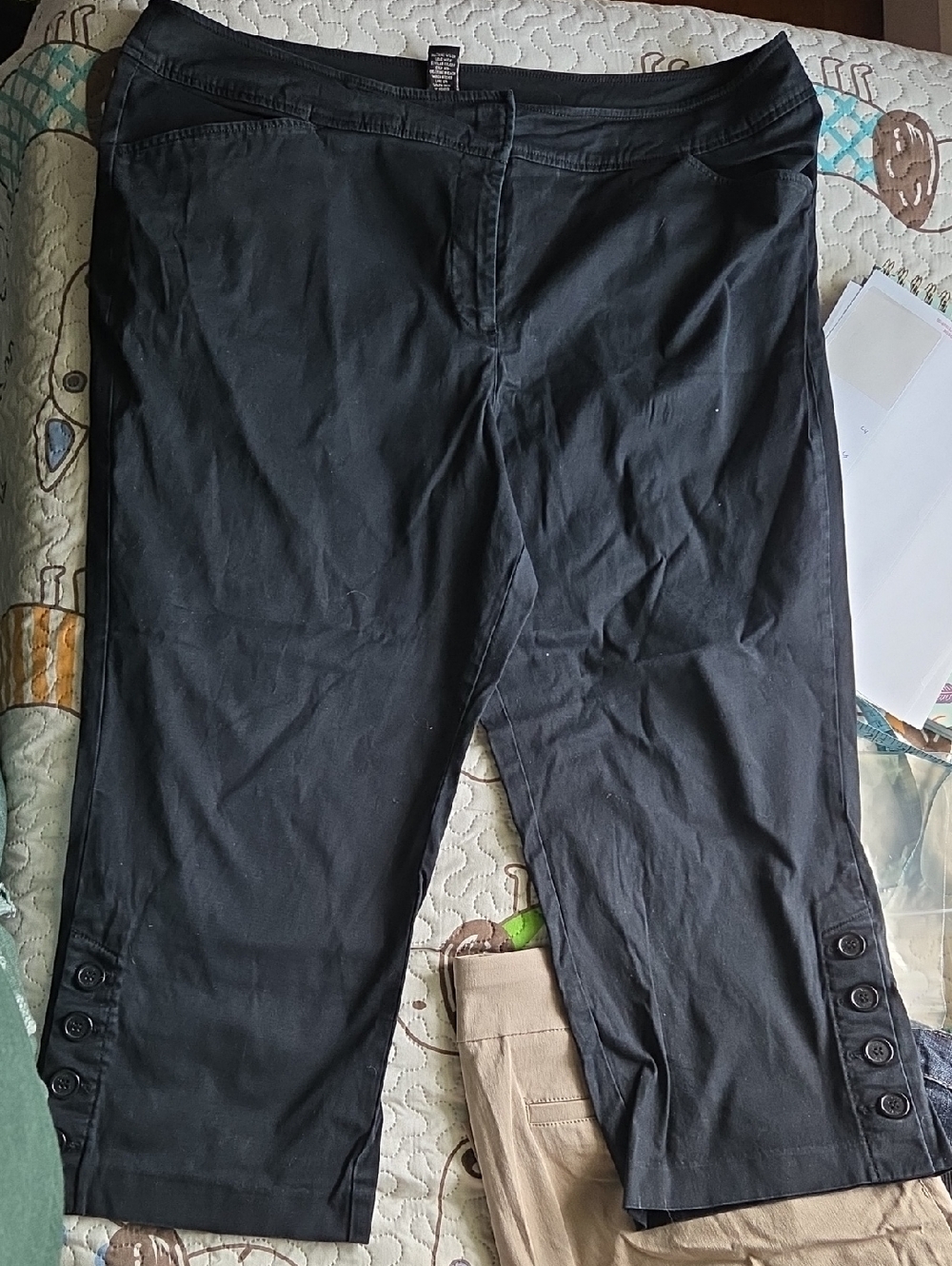Venezia Black Women’s Capri Chinos